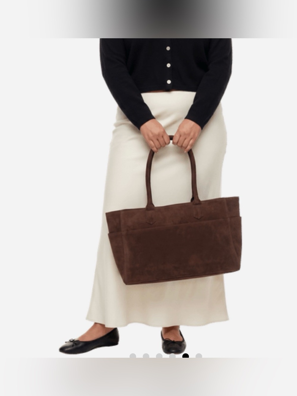 Mali & Lili’s Faux Suede Tote Bag-Chocolate Brown-NWT - Picture 5 of 12